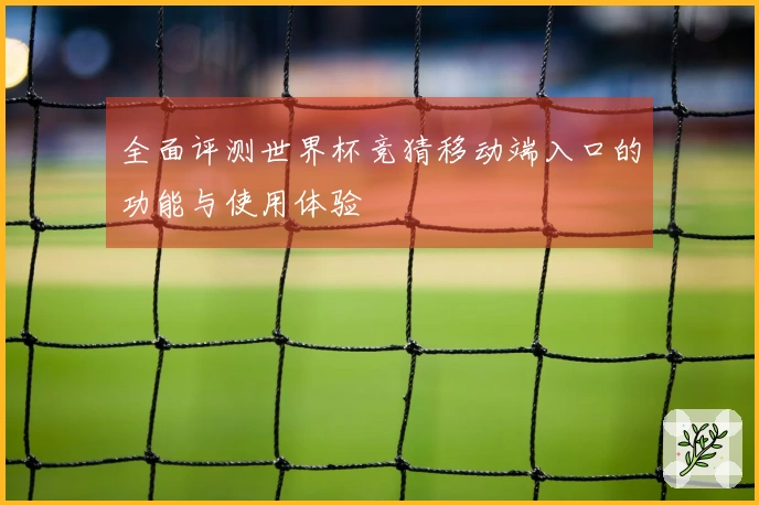 全面评测世界杯竞猜移动端入口的功能与使用体验
